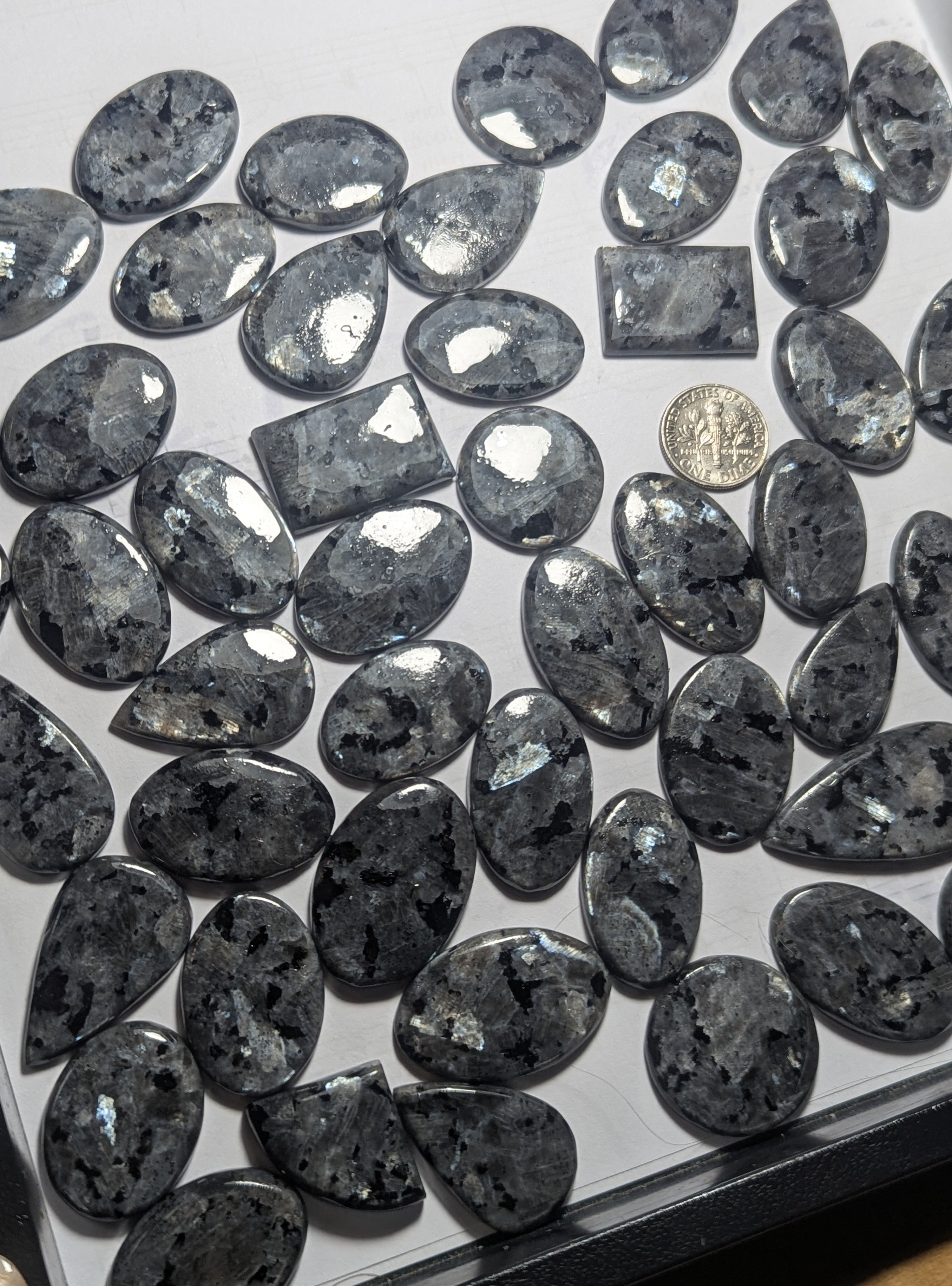 One Dollar Intuitively Chosen Larvakite Cabochon