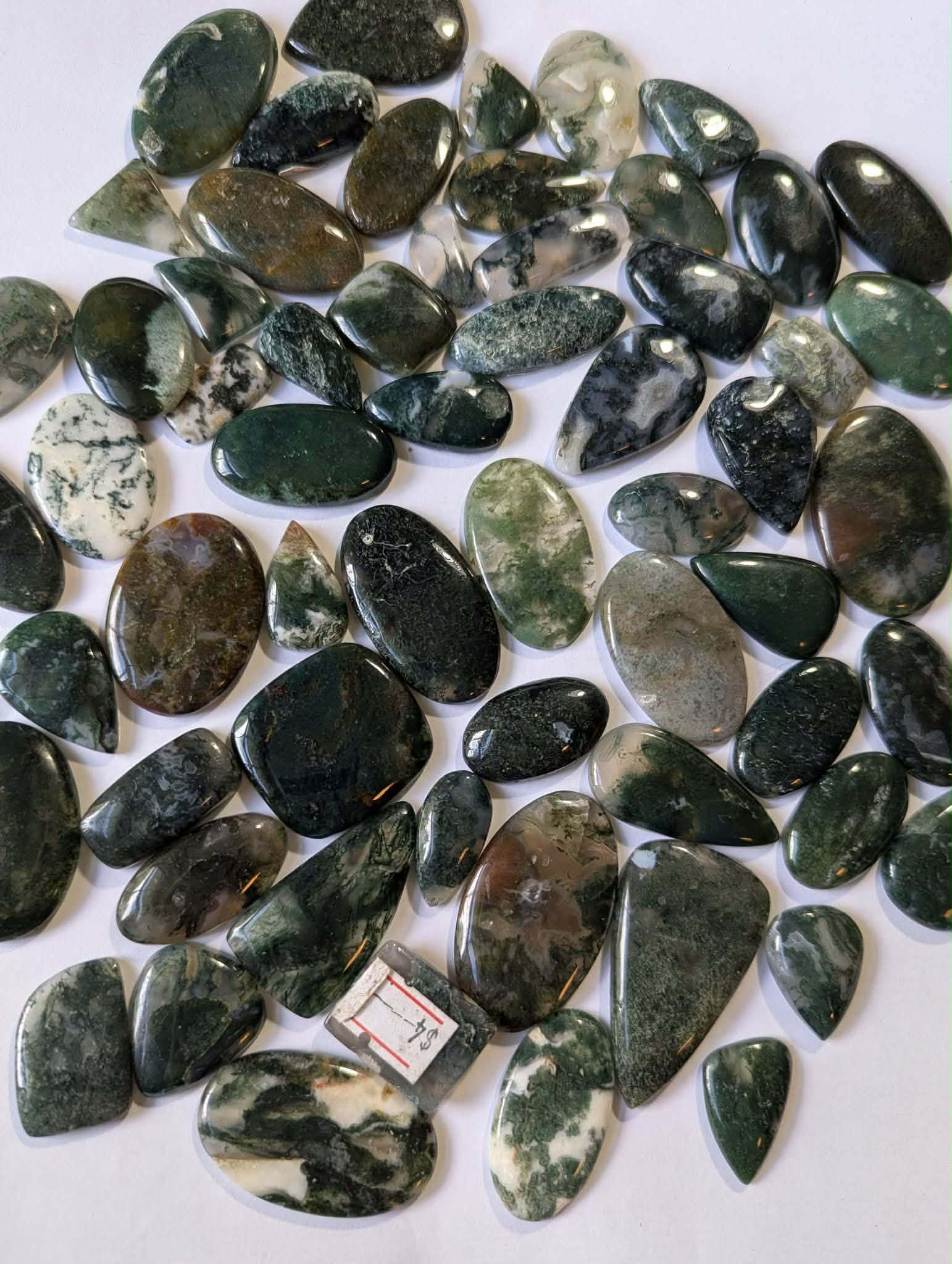 One Dollar Intuitively Chosen Moss Agate Cabochon